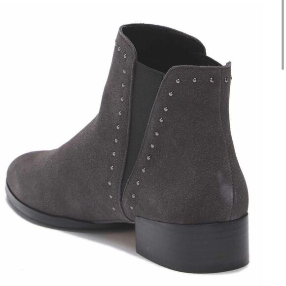 NWOB Donald J Pliner Gavi Oily Suede & Stud Slip On Ankle Bootie Gray Size 9.5 - Picture 2 of 11